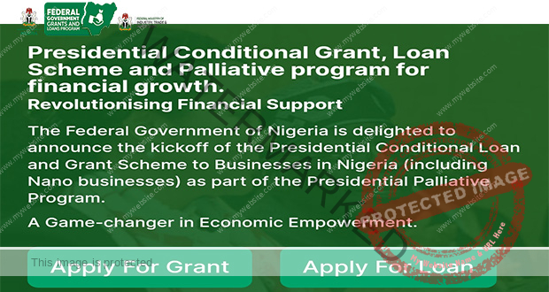 Federal Government Presidential Conditional Grant & Loan Scheme